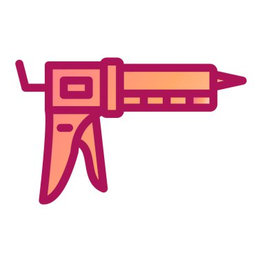 Yapıştırıcı tabancası simgesi, vektör illüstrasyonu basit tasarım