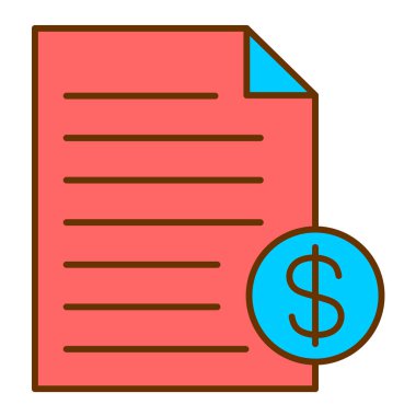 belge dosya düz vektör simgesi