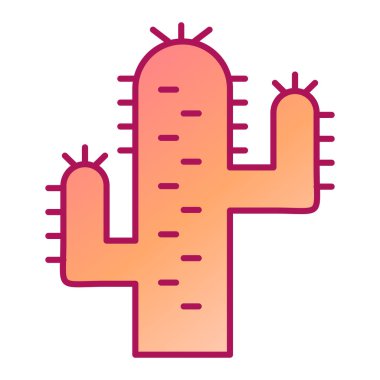 Kaktüs. Web simgesi basit illüstrasyon