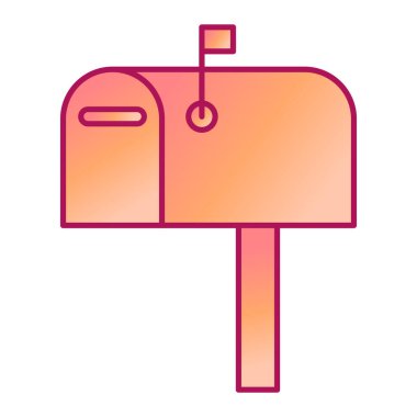 Posta kutusunda posta simgesi var. vektör illüstrasyonu