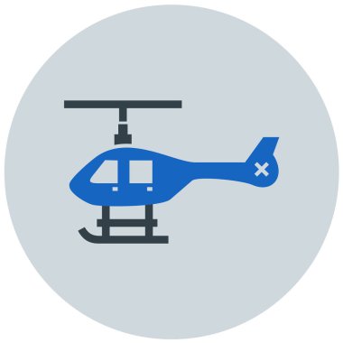 Helikopter. Web simgesi basit illüstrasyon