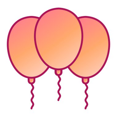balonlar simge tasarımı, vektör illüstrasyonu
