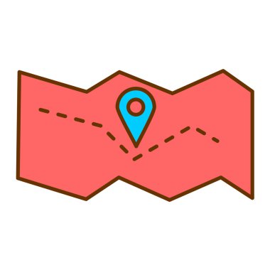 harita pin ikonu vektör illüstrasyonu