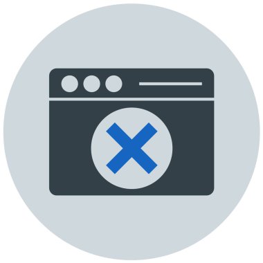 Sil. Web simgesi basit illüstrasyon