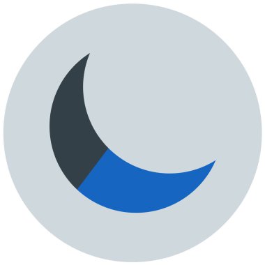 Ay. Web simgesi basit illüstrasyon