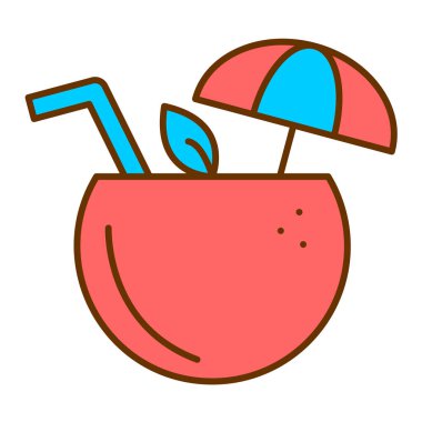 yaz tatili ikonu vektör illüstrasyonu