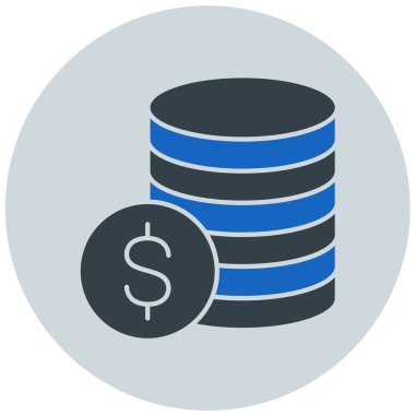 Dolar. Web simgesi basit illüstrasyon