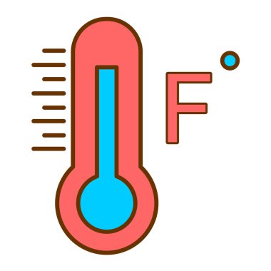 Termometre. Web simgesi basit illüstrasyon