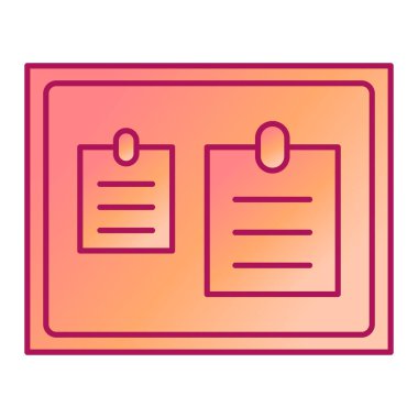 Kalemli kırmızı ve beyaz çizgi simgesinin vektör çizimi