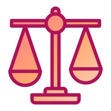 Hukuk ve adalet vektörü illüstrasyonu