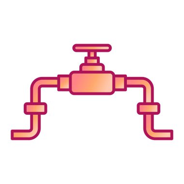 Musluk ikonu. Web için boru vektör simgelerinin özet çizimi