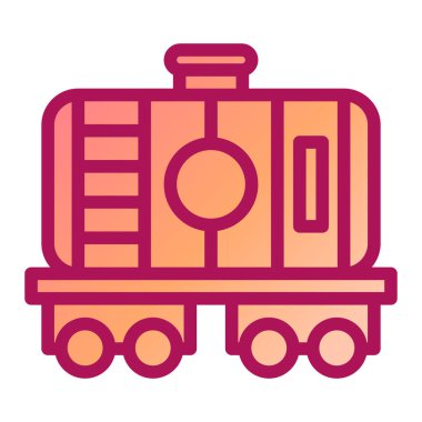 kargo tankı ikon vektörü. İnce bir çizgi işareti. izole edilmiş sınır sembolü çizimi