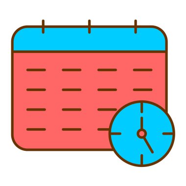 Takvim simgesi vektör illüstrasyonu