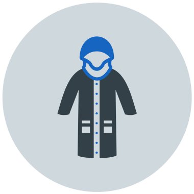 Yağmurluk mu? Web simgesi vektör illüstrasyonu