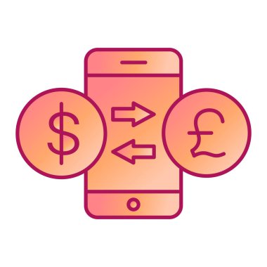 para değişimi vektör renk simgesi