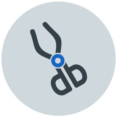 Makas. Web simgesi basit illüstrasyon