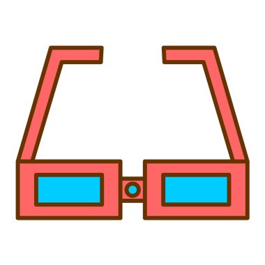 gözlük ikonu vektör illüstrasyonu