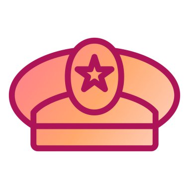 Polis şapkası simgesinin vektör illüstrasyonu