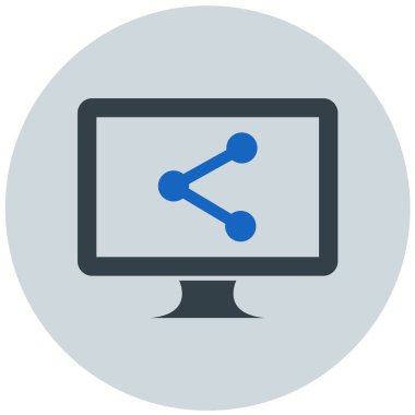 Bilgisayar. Web simgesi basit illüstrasyon