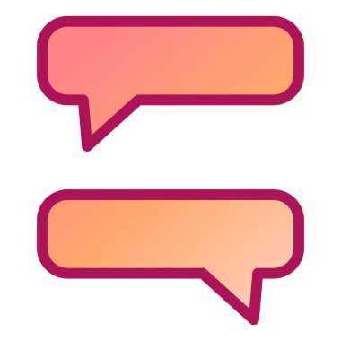 Sohbet simgesi, vektör çizimi