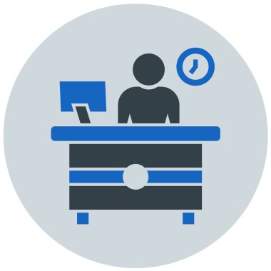 Çalış. Web simgesi basit illüstrasyon