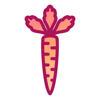 Havuç ikonu. vektör illüstrasyonu