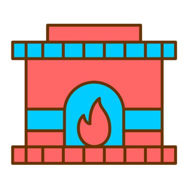 Yangın. Web simgesi basit illüstrasyon