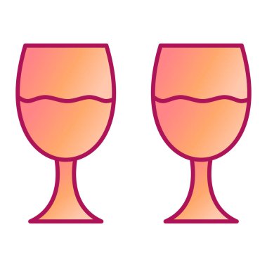 Şarap kadehi ikonu. vektör illüstrasyonu
