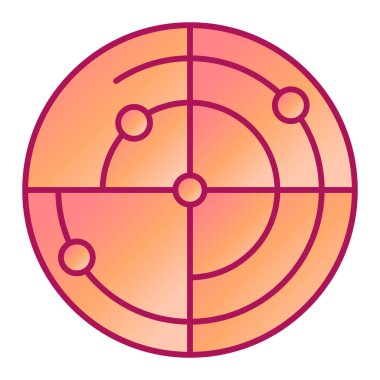 Radar. Web simgesi basit illüstrasyon