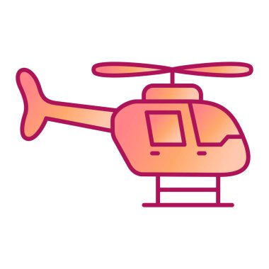 Helikopter simgesi vektör illüstrasyonu