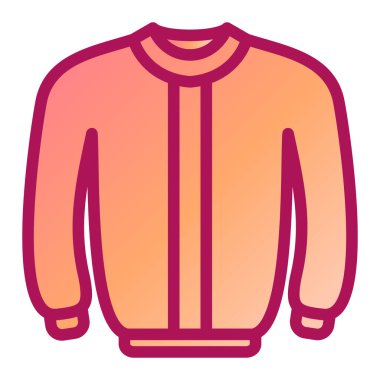 Ceket ikonu. Kıyafet vektör logosunun basit bir çizimi. düzenlenebilir tasarım.