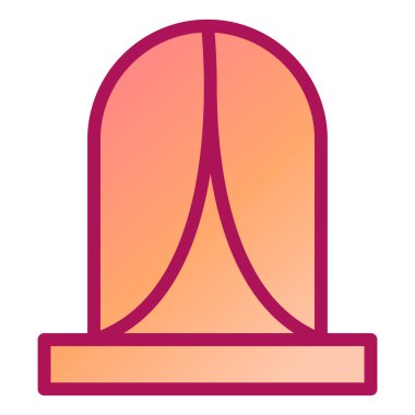 Güzel bir plaj ikonunun vektör çizimi