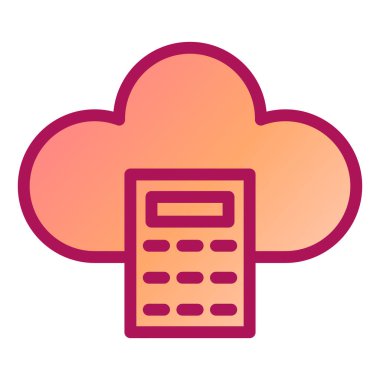 bulut bilgi işlem rengi vektör çizim