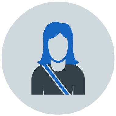 Kadın avatar. Web simgesi