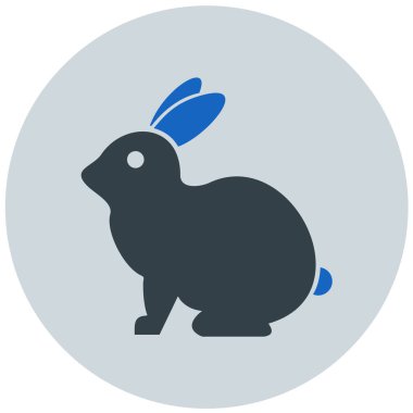 Tavşan. Web simgesi basit illüstrasyon