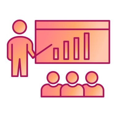 sunum simgesi vektör illüstrasyonu