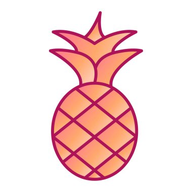 ananas meyve ikonu vektör illüstrasyon tasarımı