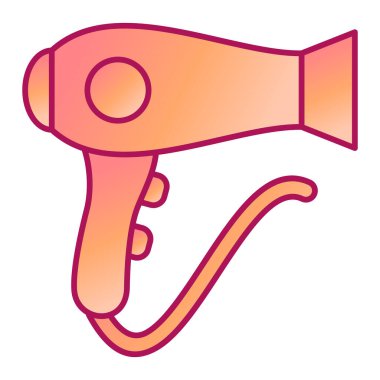 Saç kurutma makinesi ikonu. vektör illüstrasyonu