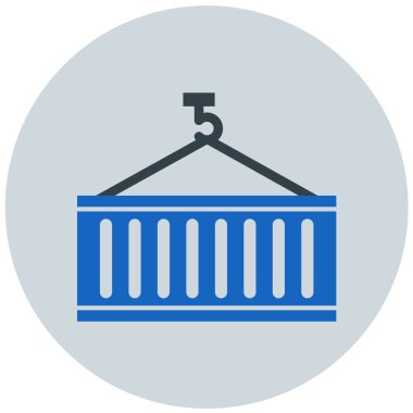 Kargo konteyner kutsal kişilerin resmi, vektör çizim