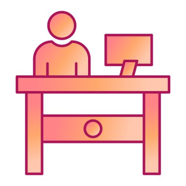 Masa. Web simgesi basit illüstrasyon