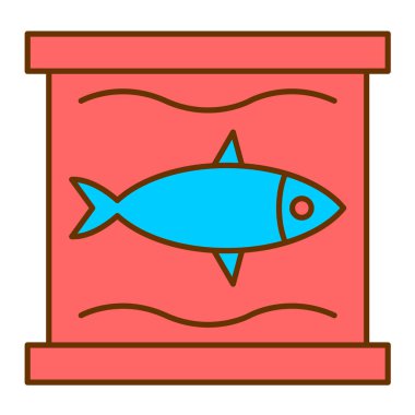 balık simgesi vektör illüstrasyonu