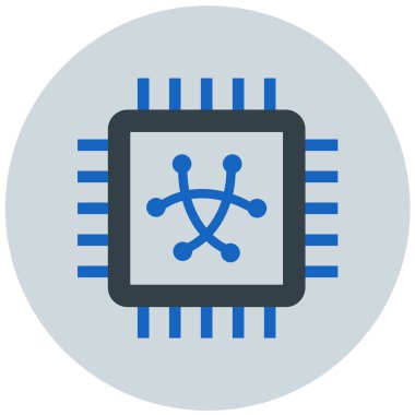 İşlemci. Web simgesi basit illüstrasyon