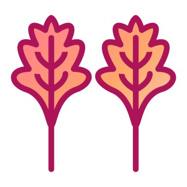 sonbahar yaprakları ikon vektör illüstrasyon tasarımı