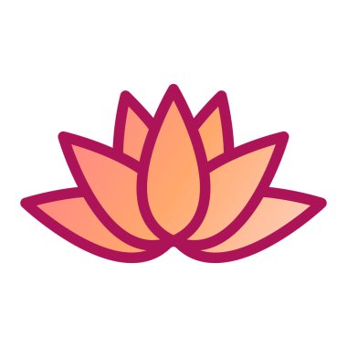 Lotus çiçeği ikon vektörü. grafik ve web tasarımı için izole edilmiş düz illüstrasyon.