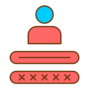 kullanıcı. Web simgesi basit illüstrasyon