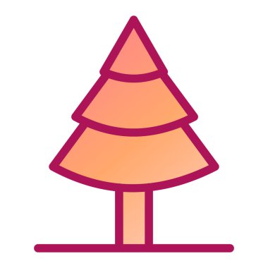 Noel ağacı simgesi vektör illüstrasyonuName