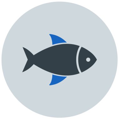 Balık. Web simgesi basit illüstrasyon