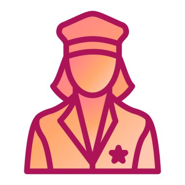 Hemşire hanım. Web simgesi basit illüstrasyon