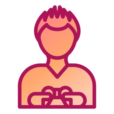 Adamım. Web simgesi basit illüstrasyon