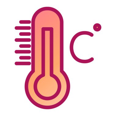 termometre simgesi vektör illüstrasyonu